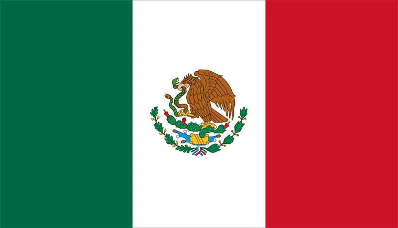 The flag of Mexico